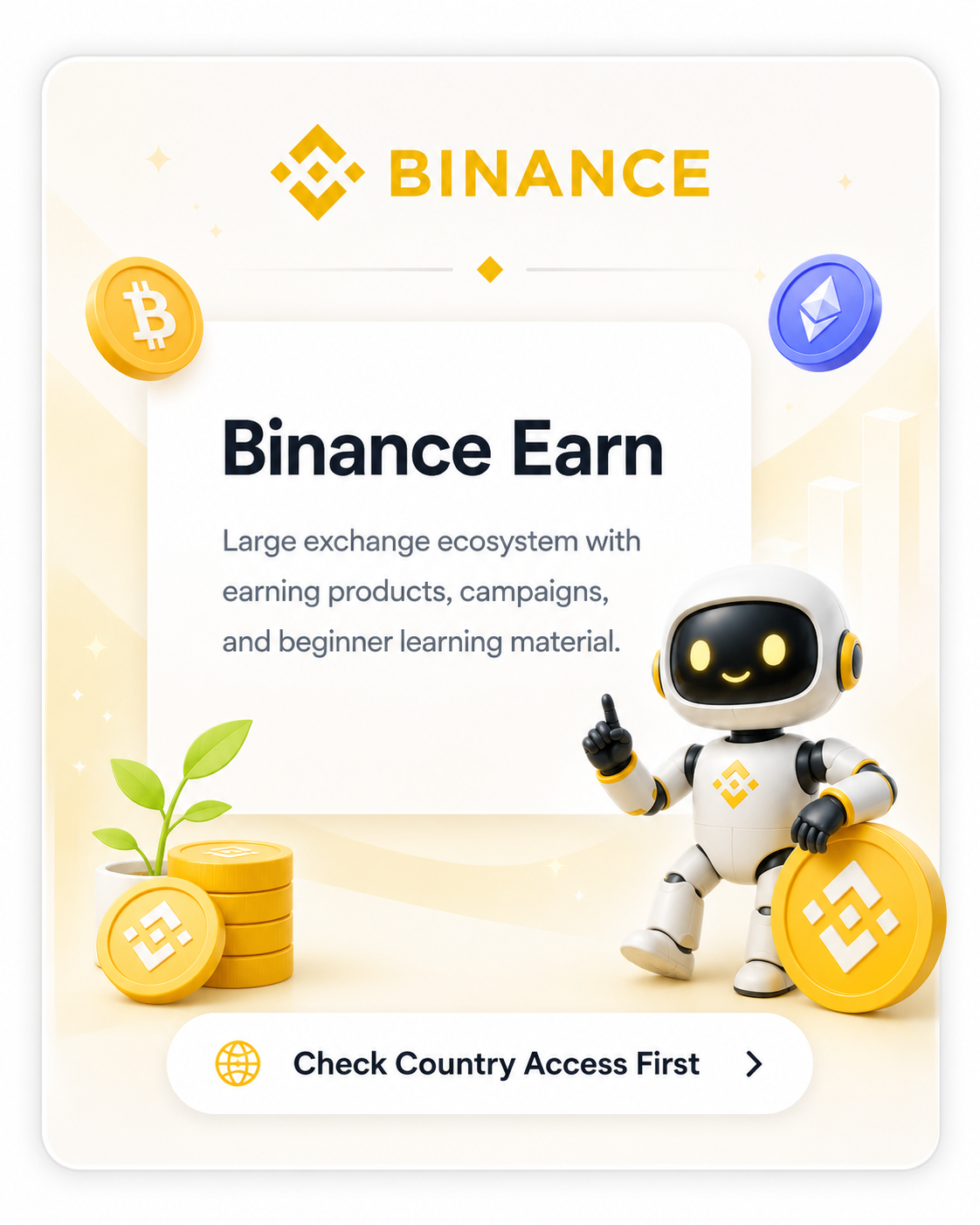 Binance Earn research card
