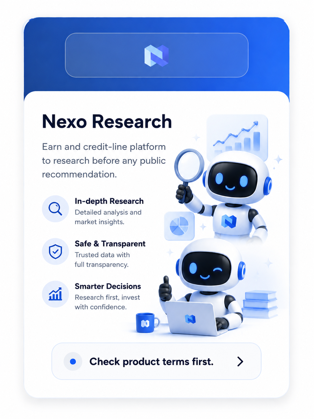 Nexo earn and credit-line platform research card