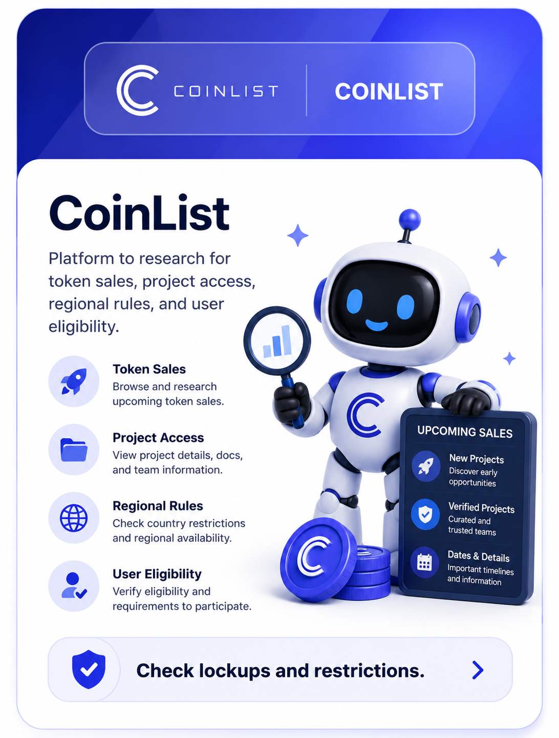 CoinList token sale platform research card
