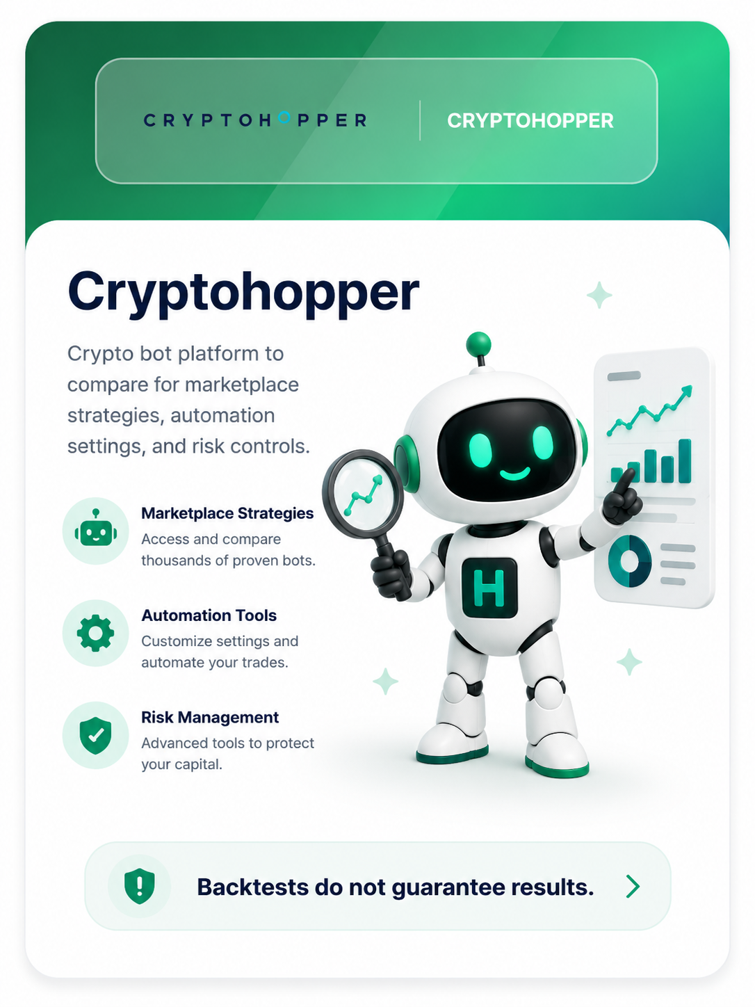 Cryptohopper crypto bot platform research card
